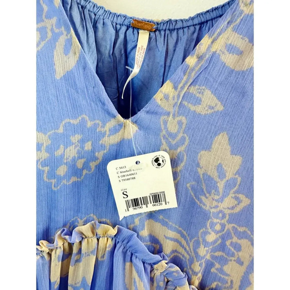 NWT Free People Maxi Dress Periwinkle floral print size S - Picture 14 of 16